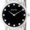 Bulova Diamond Accented Stainless Steel 96D106 Mens Watch