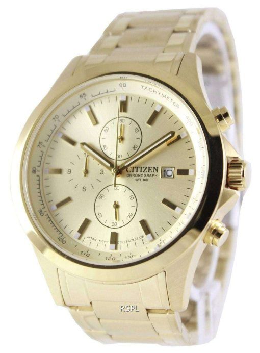 Citizen Chronograph Gold Dial Quartz AN3512-54P Mens Watch