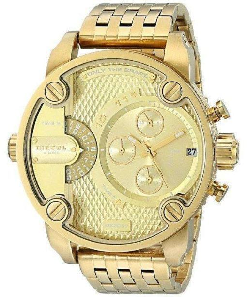 Diesel Little Daddy Chronograph Gold Tone DZ7287 Mens Watch