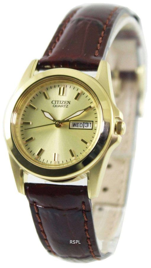 Citizen Quartz Gold Tone EQ0562-03P Womens Watch