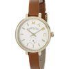 Marc By Marc Jacobs Sally White Dial Brown Leather Strap MBM1351 Womens Watch