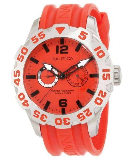 Nautica BFD 100 Red Dial N16602G Mens Watch