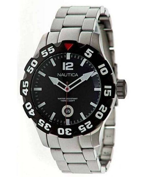 Nautica Black Dial Stainless Steel N18622G Mens Watch