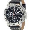 Nautica Chronograph Black Leather Clasp N18641G Mens Watch