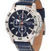 Nautica Chronograph Blue Leather Clasp N18642G Mens Watch