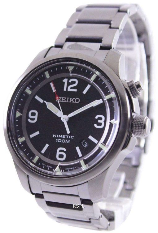 Seiko Neo Sports Kinetic 100M Black Dial SKA687P1 SKA687P Mens Watch