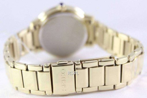 Seiko Quartz Swarovski Crystal Gold Plated SRZ454P1 SRZ454P Women's Watch