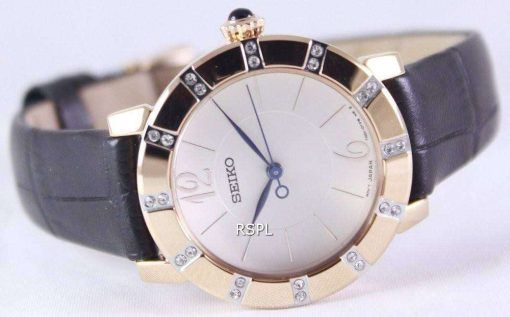 Seiko Quartz Swarovski Crystal rose Gold SRZ456P1 SRZ456P Women's Watch