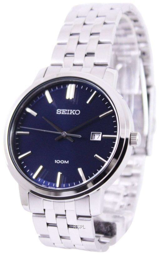 Seiko Quartz Blue Dial SUR107P1 SUR107P Mens Watch