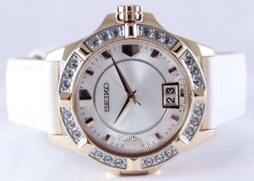 Seiko Quartz Crystals White Dial SUR800P1 SUR800P Women's Watch