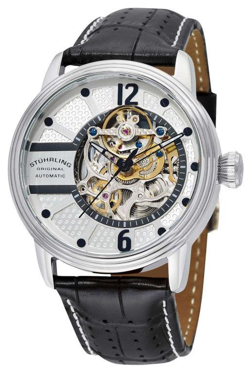 Stuhrling Original Prospero Classic Automatic Silver Skeleton Dial 308A.33152 Mens Watch