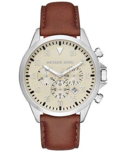 Michael Kors Gage Beige Dial Chronograph MK8441 Mens Watch