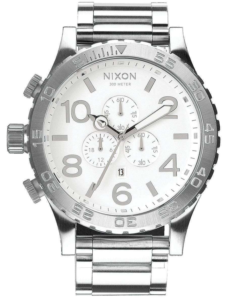ニクソン NIXON 腕時計 クロノグラフ A083-488 シルバー ホワイトベルト幅約25mm