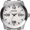 Nixon Corporal SS Quartz White Dial A346-100-00 Mens Watch