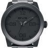 Nixon Corporal SS Matte Black Quartz Gunmetal Dial A346-1062-00 Mens Watch