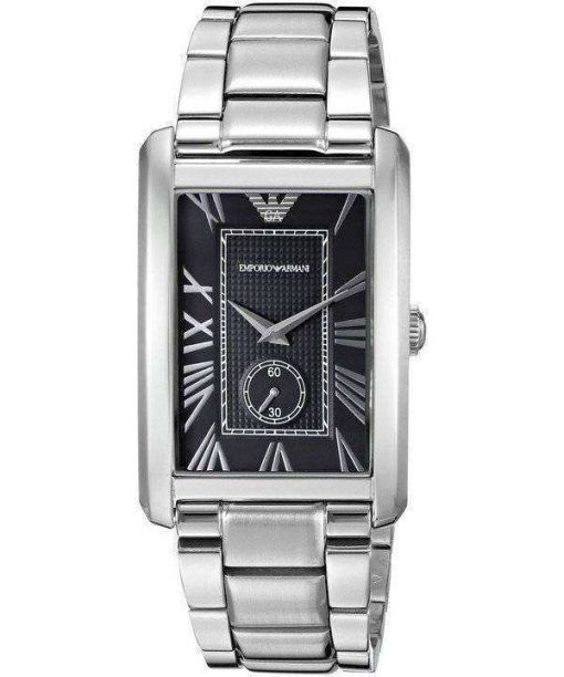 Emporio Armani Classic Rectangle Shape Black Dial AR1608 Mens Watch