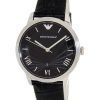 Emporio Armani Classic Black Dial Black Leather AR1611 Mens Watch