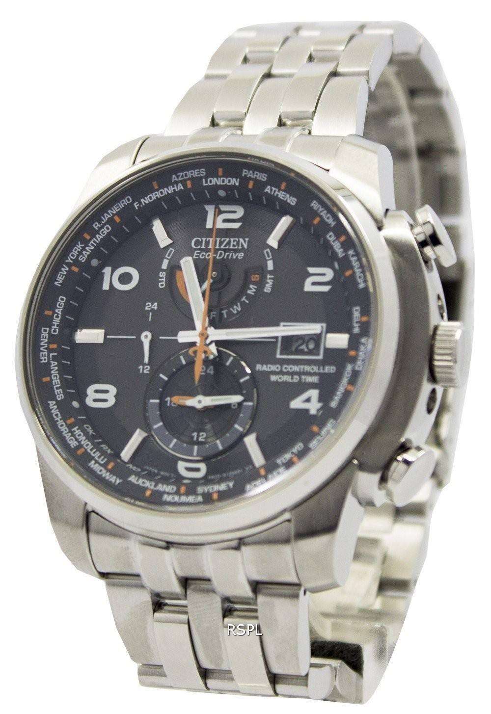 Citizen eco drive 2025 radio controlled world time