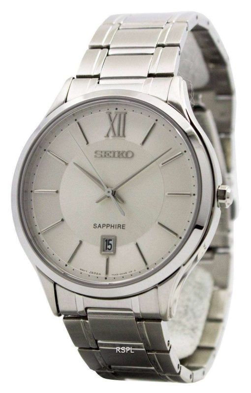 Seiko Quartz Sapphire Glass Silver Dial SGEH51P1 SGEH51P Mens Watch