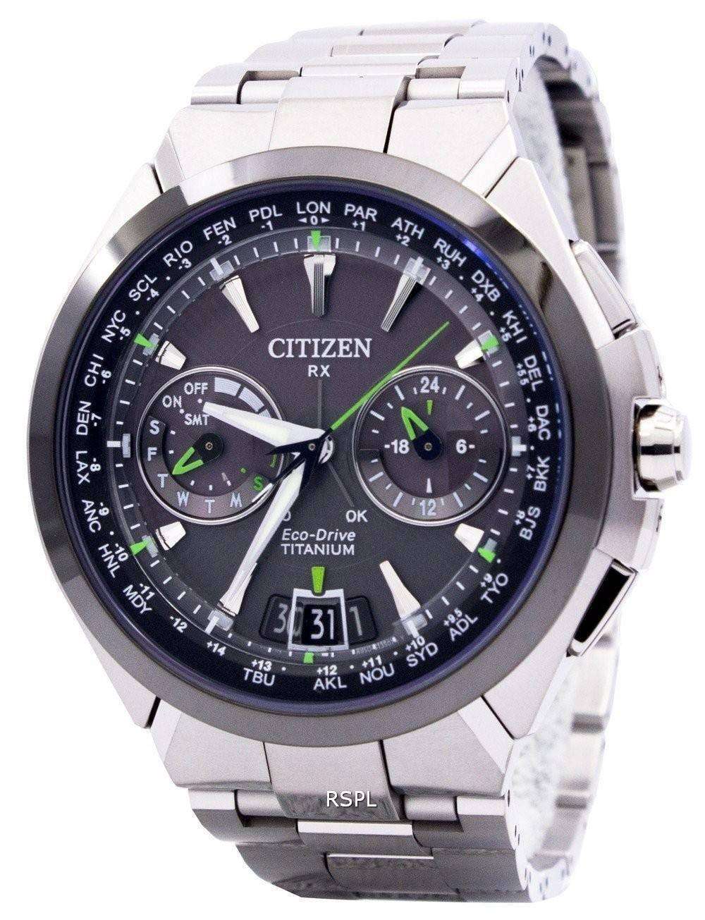 市民エコドライブ Attesa チタン衛星波空気 GPS 100 M CC1086 50E 男性用の腕時計