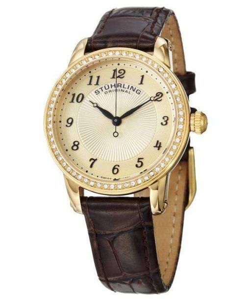 Stuhrling Original Symphony Ultra Slim Swarovski Crystals Swiss Quartz 651.02 Womens Watch