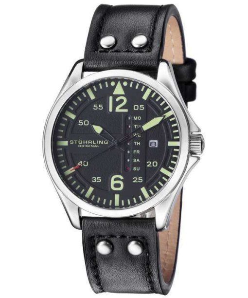 Stuhrling Original Aviator Quartz Day And Date 699.01 Mens Watch