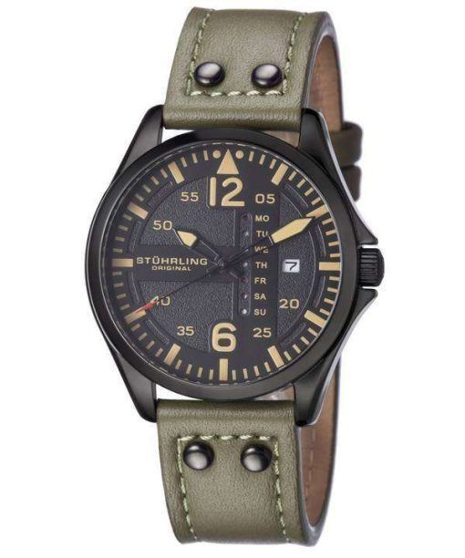 Stuhrling Original Aviator Quartz Day And Date 699.03 Mens Watch