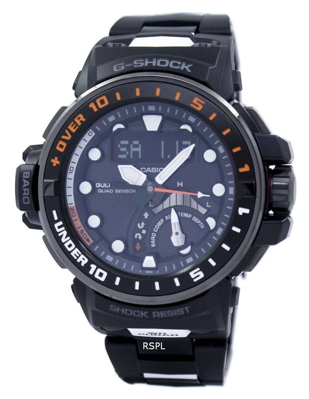 G-SHOCK GWN-Q1000MC-1A ガルフマスター クワッドセンサー - 金属ベルト