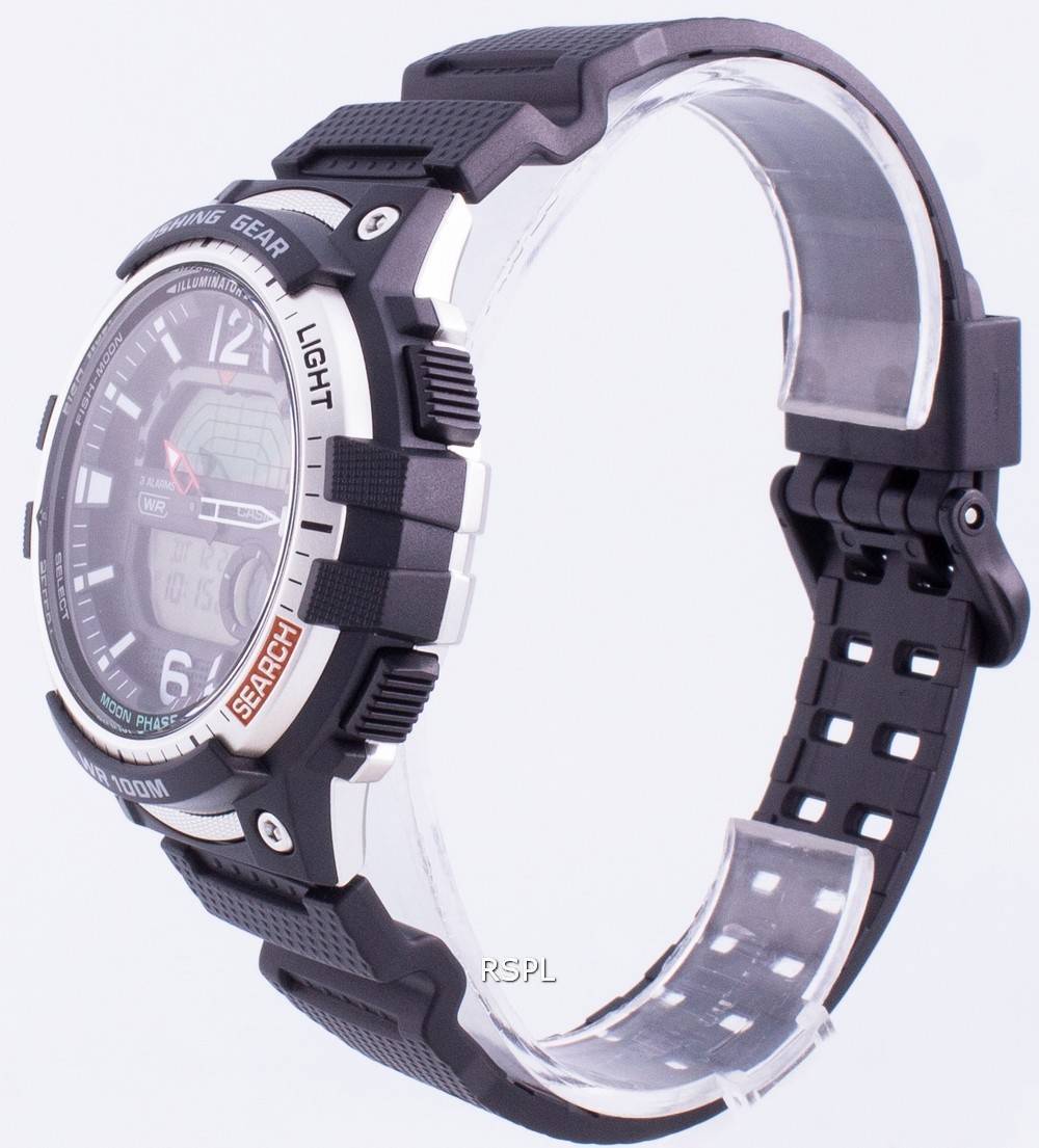カシオユースWSC-1250H-1AVクォーツムーンフェイズメンズ腕時計 Japan