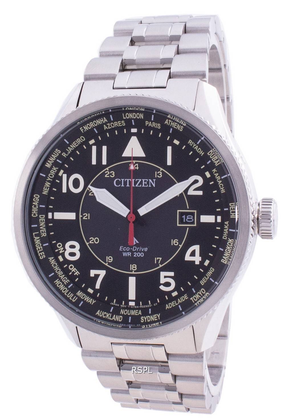 シチズンプロマスターナイトホークワールドタイムエコドライブBX1010-53E 200Mメンズ腕時計