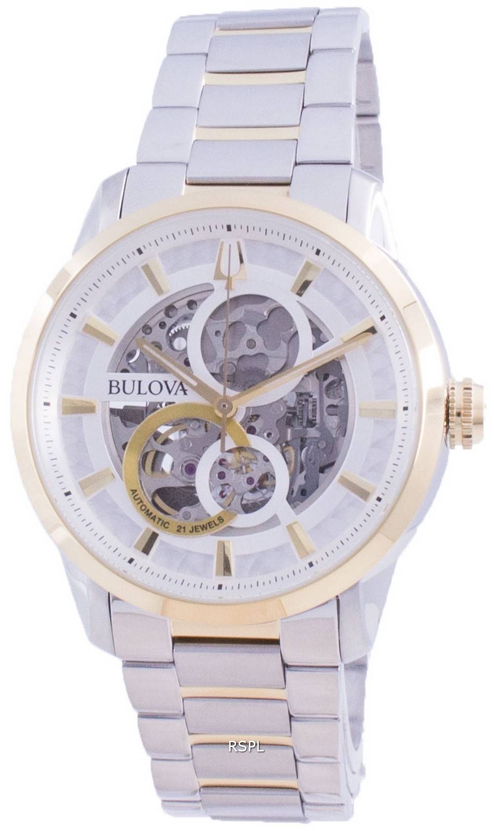 17,760円Bulova ブローバ 自動巻き腕時計 98A214