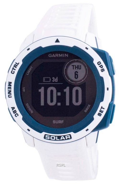 Garmin Instinct Solar Surf Edition Fitness GPS Weißes Silikonband 010-02293-08 Multisportuhr