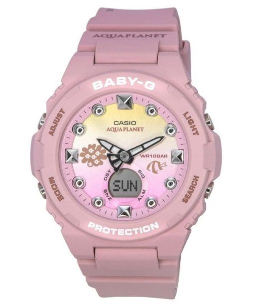 カシオ Baby-G アクアプラネット限定版アナログ デジタル マルチカラー ダイヤル クォーツ BGA-320AQ-4A 100M レディース腕時計