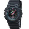 カシオ G-Shock アナログ デジタル マルチ蛍光アクセント シリーズ 樹脂ストラップ ブラック ダイヤル クォーツ GA-100MF-1A 200M メンズ腕時計