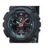 カシオ G-Shock アナログ デジタル マルチ蛍光アクセント シリーズ 樹脂ストラップ ブラック ダイヤル クォーツ GA-100MF-1A 200M メンズ腕時計