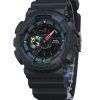 カシオ G-Shock アナログ デジタル マルチ蛍光アクセント シリーズ 樹脂ストラップ ブラック ダイヤル クォーツ GA-110MF-1A 200M メンズ腕時計