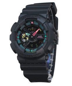 カシオ G-Shock アナログ デジタル マルチ蛍光アクセント シリーズ 樹脂ストラップ ブラック ダイヤル クォーツ GA-110MF-1A 200M メンズ腕時計