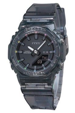 カシオ G-Shock アナログ デジタル ITZY コラボレーション ブラック ダイヤル クォーツ GMA-P2100ZY-1A 200M レディース 腕時計