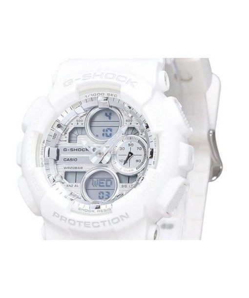 カシオ G-Shock アナログ デジタル バイオベース ホワイト 樹脂ストラップ シルバー ダイヤル クォーツ GMA-S140VA-7A 200M レディース 腕時計