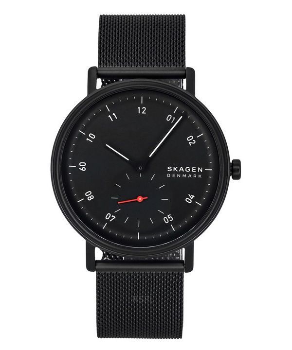 スカーゲン クッペル ステンレススチール ブラックダイヤル クォーツ SKW6892 メンズ腕時計