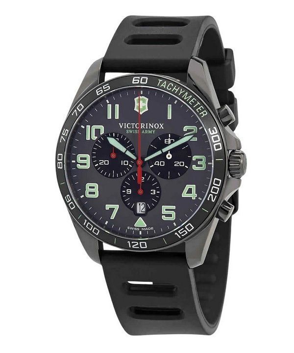 Victorinox Swiss Army フィールドフォース スポーツ クロノグラフ ラバーストラップ グレー ダイヤル クォーツ 241891  100M メンズ腕時計