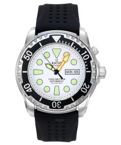 Ratio FreeDiver バージョン 02 ヘリウム安全 1000M サファイア 自動巻き ホワイト ダイヤル 1068HA90-34VA-WHT-V02 メンズ腕時計