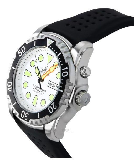 Ratio FreeDiver バージョン 02 ヘリウム安全 1000M サファイア 自動巻き ホワイト ダイヤル 1068HA90-34VA-WHT-V02 メンズ腕時計