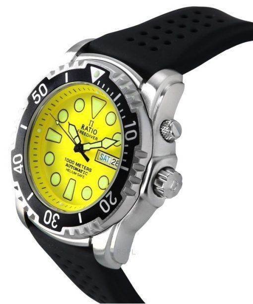 Ratio FreeDiver バージョン 03 ヘリウム安全 1000M 自動巻き イエロー ダイヤル 1068HA90-34VA-YLW-V03 メンズ腕時計