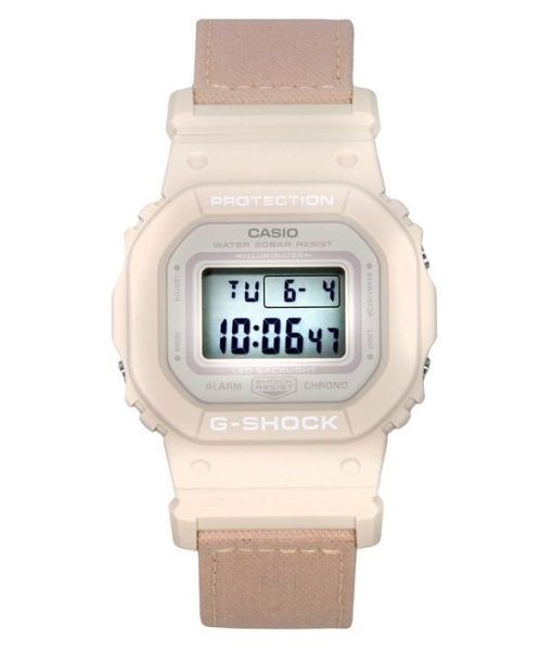 カシオ G-Shock デジタル オーガニック ピンク クロスストラップ バイオベース樹脂 クォーツ GMD-S5600CT-4 200M レディース腕時計