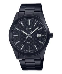 カシオ スタンダード アナログ ブラック イオンプレーティング ステンレススチール ブラック ダイヤル クォーツ MTP-VD03B-1A メンズ腕時計