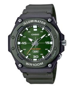 カシオ スタンダード アナログ 樹脂ストラップ グリーン ダイヤル クォーツ MW-620H-3AV 100M メンズ腕時計