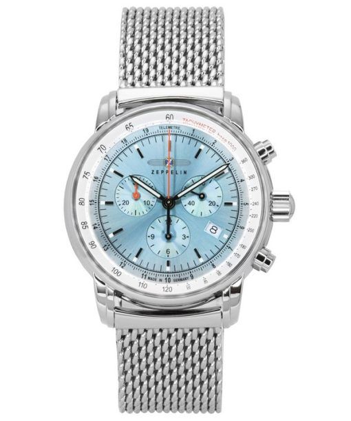 ツェッペリン LZ14 マリン クロノグラフ ステンレススチール アイスブルー ダイヤル クォーツ 8886M3 メンズ腕時計