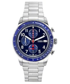 フォッシル スポーツ ツアラー クロノグラフ ステンレススチール ブルー ダイヤル クォーツ FS6047 メンズ 腕時計