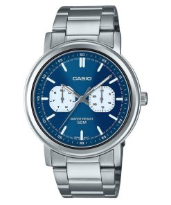 カシオ スタンダード アナログ ステンレススチール ブルーダイヤル クォーツ MTP-E335D-2E1V メンズ腕時計